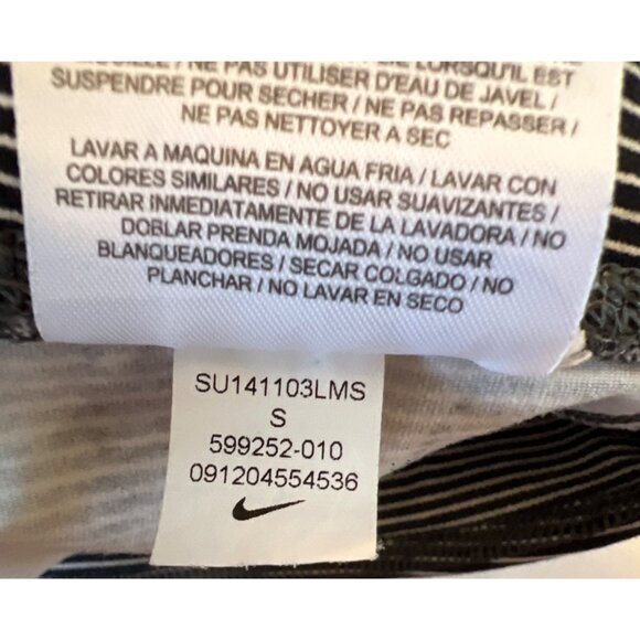 Nike Dri-Fit Striped Ombre Cropped Leggings Small Gray/White - Picture 5 of 5